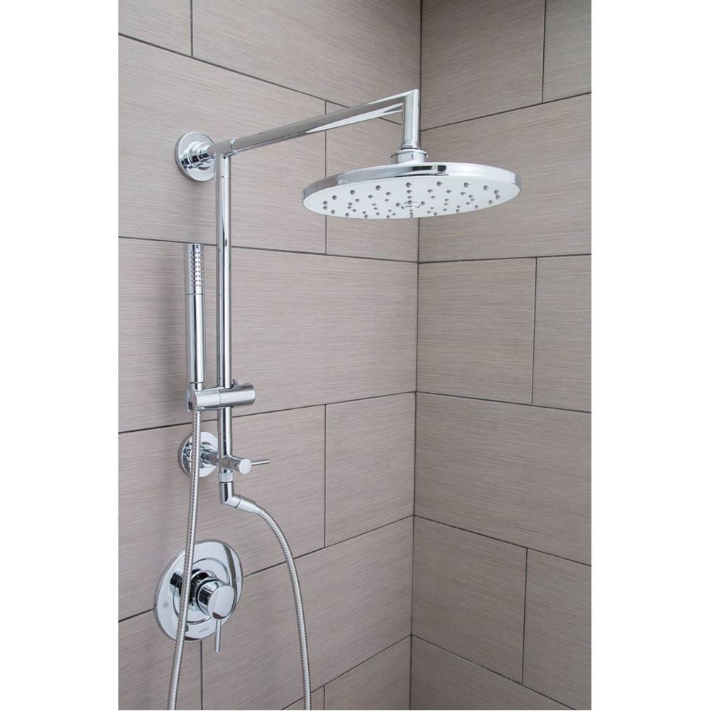 Shower Rail System with 2-Function Diverter in Chrome (Valve Sold Separately)