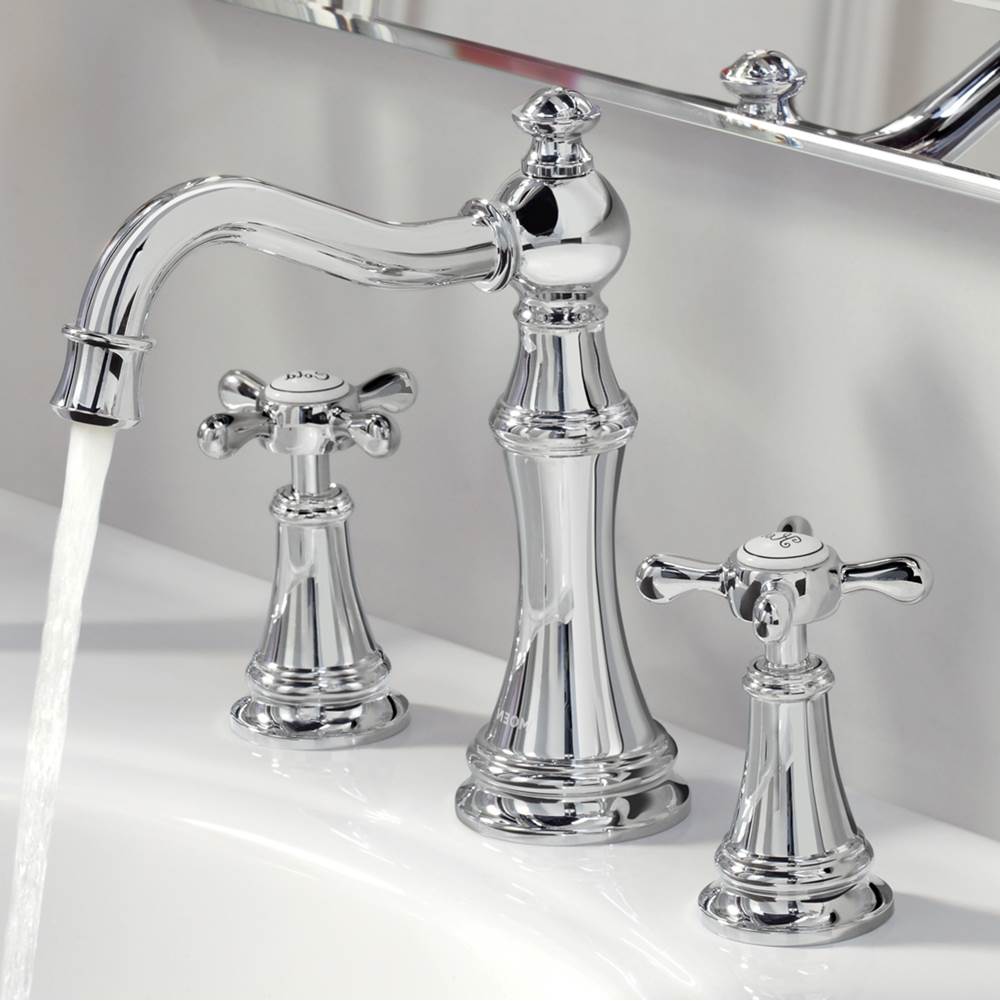 Weymouth 8 in. Widespread 2-Handle High-Arc Bathroom Faucet Trim Kit in Chrome (Valve Sold Separately)