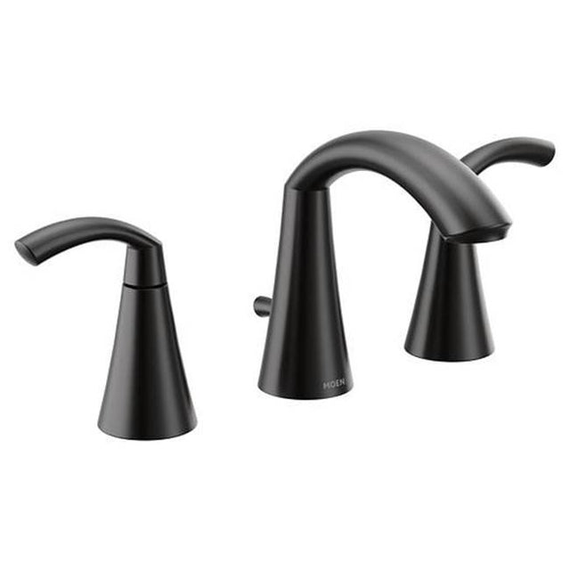 Moen - Matte Black Two-Handle Bathroom Faucet - Matte Black