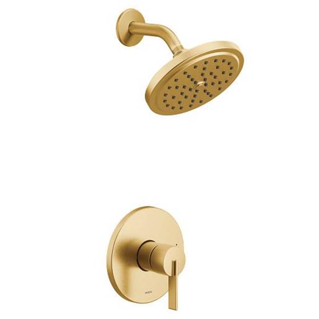 Moen - Cia M-CORE 2-Series Eco Performance 1-Handle Shower Trim Kit in Brushed Gold (Valve Sold Separately) - Brushed Gold