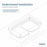 1800 Series 16.5-inch 18 Gauge Undermount Single Bowl Stainless Steel Kitchen or Bar Sink