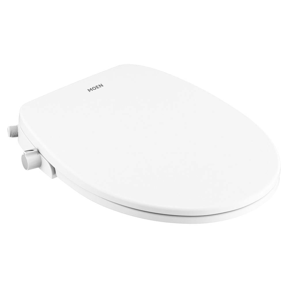 Moen - 2-Series Standard Electric Add-On Bidet Toilet Seat for Round Toilets in White - White