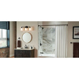 Brushed Nickel Three Globe Bath Light