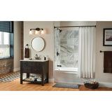 Brushed Nickel Three Globe Bath Light