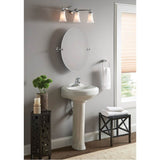 Brushed Nickel Three Globe Bath Light