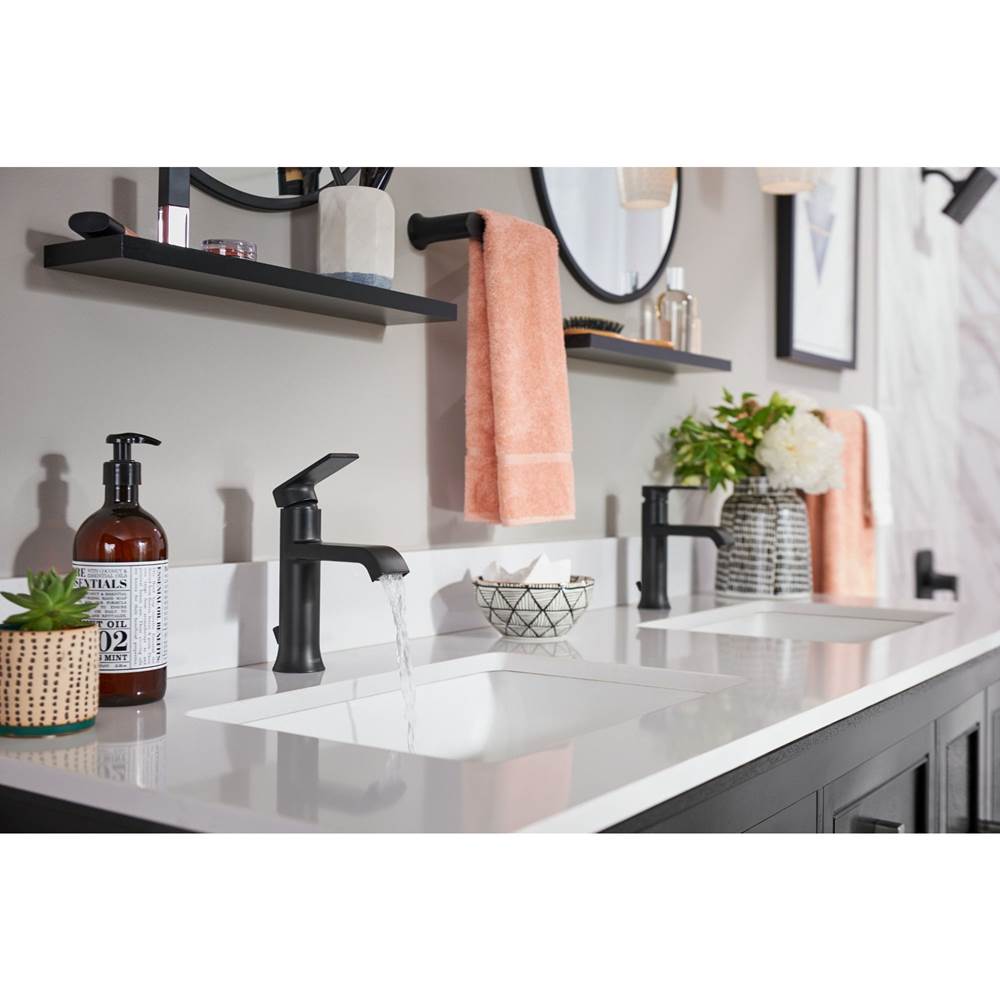 Genta LX One-Handle Single Hole Modern Bathroom Sink Faucet with Optional Deckplate, Chrome
