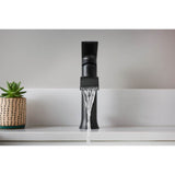 Genta LX One-Handle Single Hole Modern Bathroom Sink Faucet with Optional Deckplate, Chrome