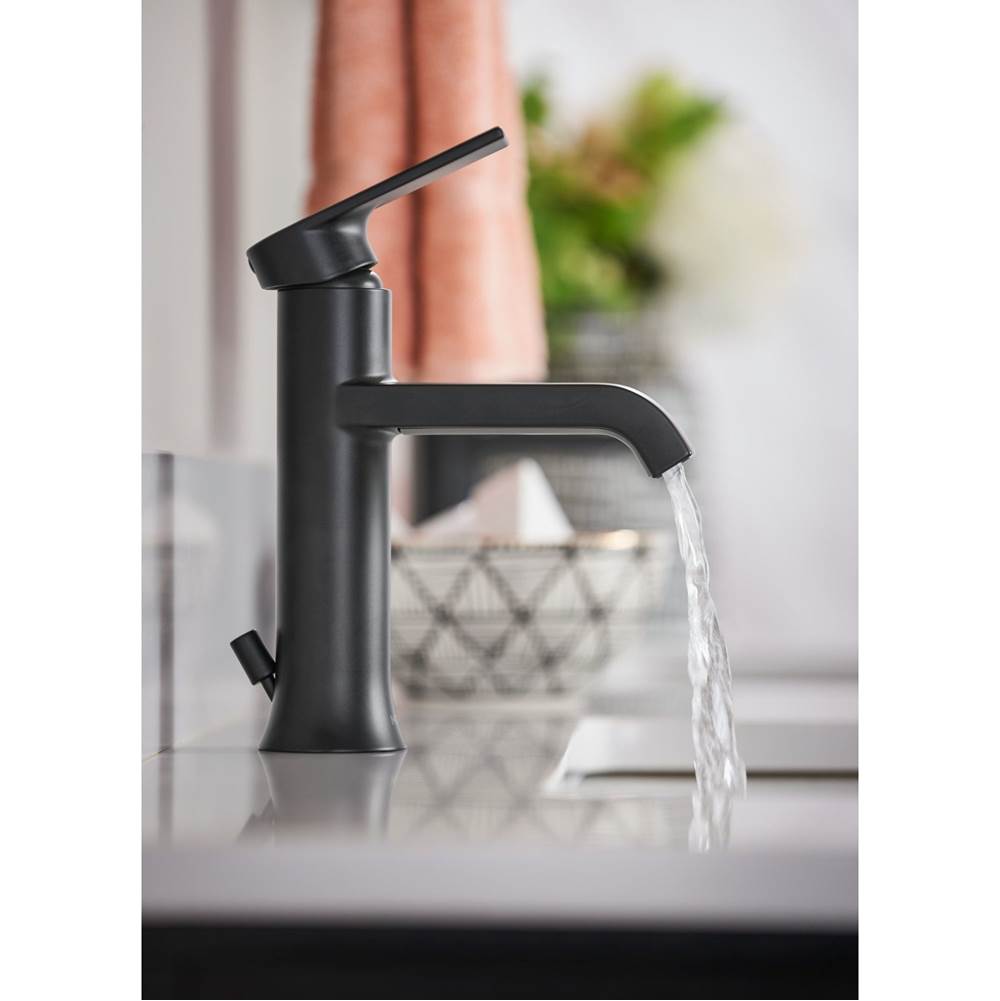 Genta LX One-Handle Single Hole Modern Bathroom Sink Faucet with Optional Deckplate, Chrome