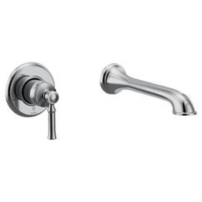 Moen - Dartmoor 1H Wall Mount Tub Filler, Chrome - Chrome