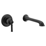 Moen - Dartmoor 1H Wall Mount Tub Filler, Matte Black - Matte Black