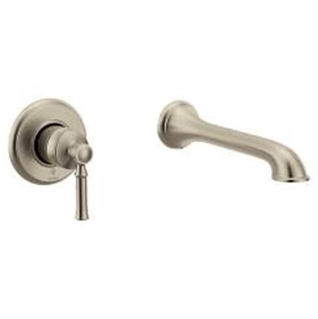 Moen - Dartmoor 1H Wall Mount Tub Filler, Brushed Nickel - Brushed Nickel