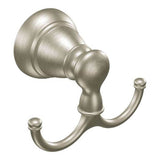 Moen - Brushed Nickel Double Robe Hook - Brushed Nickel