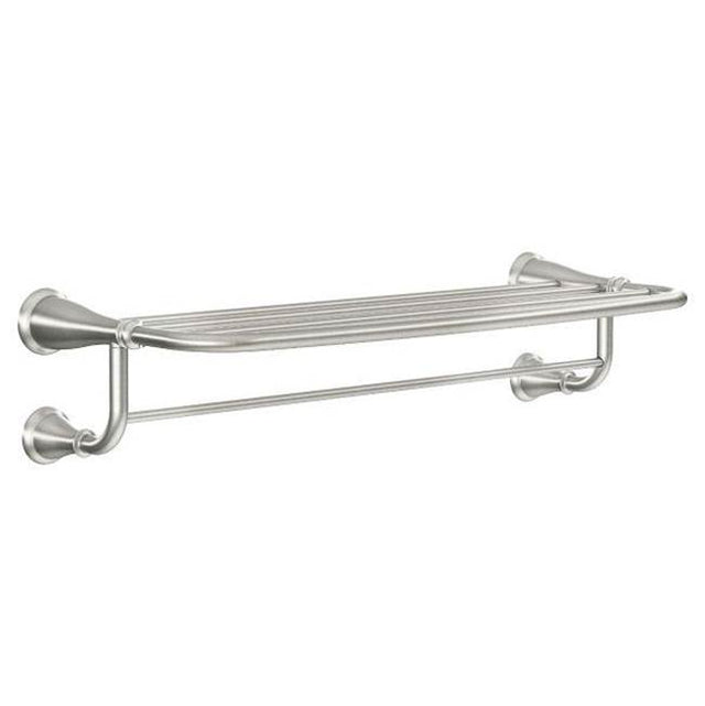 Moen - Brushed Nickel 24'' Towel Bar With Shelf - Brushed Nickel