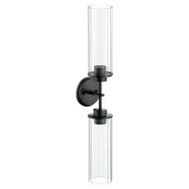 Moen - Matte Black Two Globe Bath Light - Matte Black