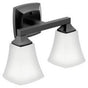 Moen - Matte Black Two Globe Bath Light - Matte Black