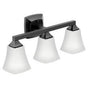 Moen - Matte Black Three Globe Bath Light - Matte Black