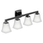 Moen - Matte Black Four Globe Bath Light - Matte Black