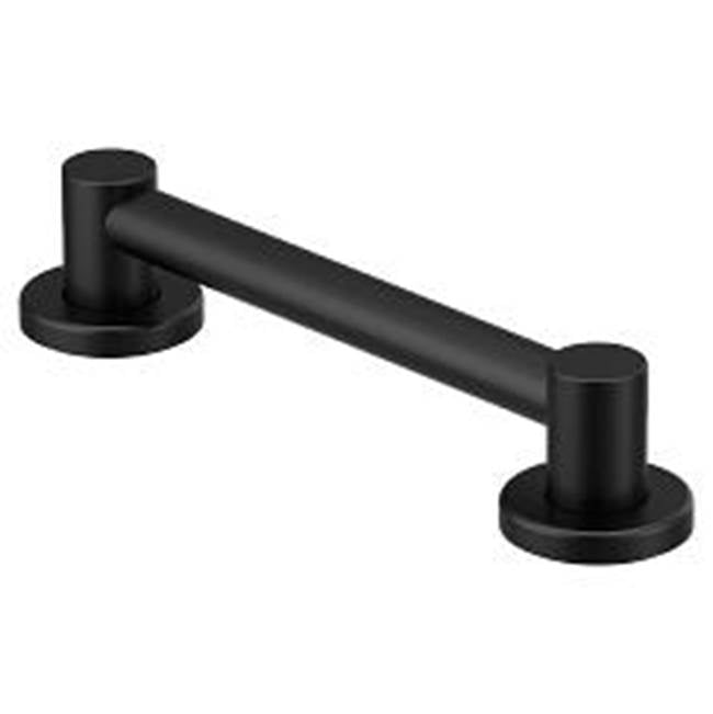 Moen - Matte Black 12'' Designer Grab Bar - Matte Black