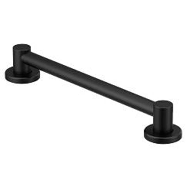 Moen - Matte Black 18'' Designer Grab Bar - Matte Black