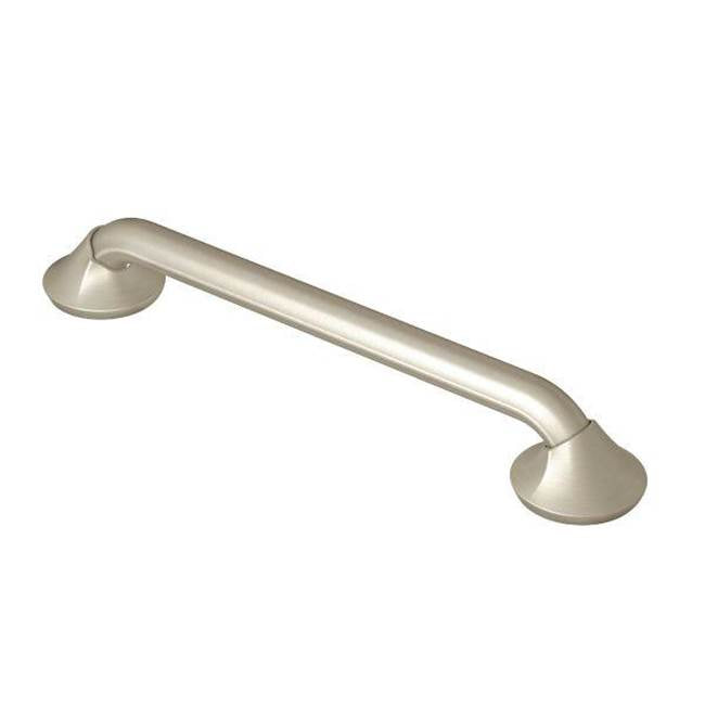 Moen - Brushed Nickel 12'' Designer Grab Bar - Brushed Nickel
