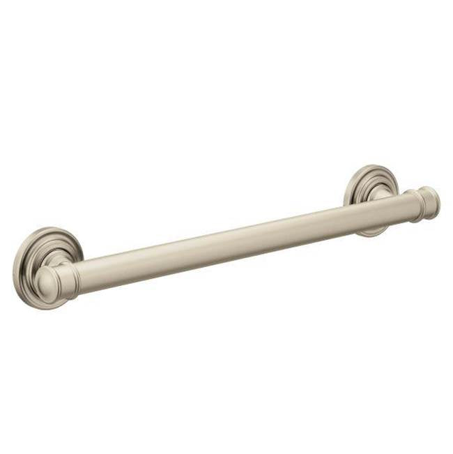 Moen - Brushed Nickel 18'' Designer Grab Bar - Brushed Nickel