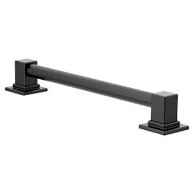 Moen - Matte Black 18'' Designer Grab Bar - Matte Black