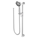 Moen - 5-Function Massaging Handshower with Toggle Pause, Includes 30-Inch Slide Bar and 69-Inch Hose, Chrome - Chrome