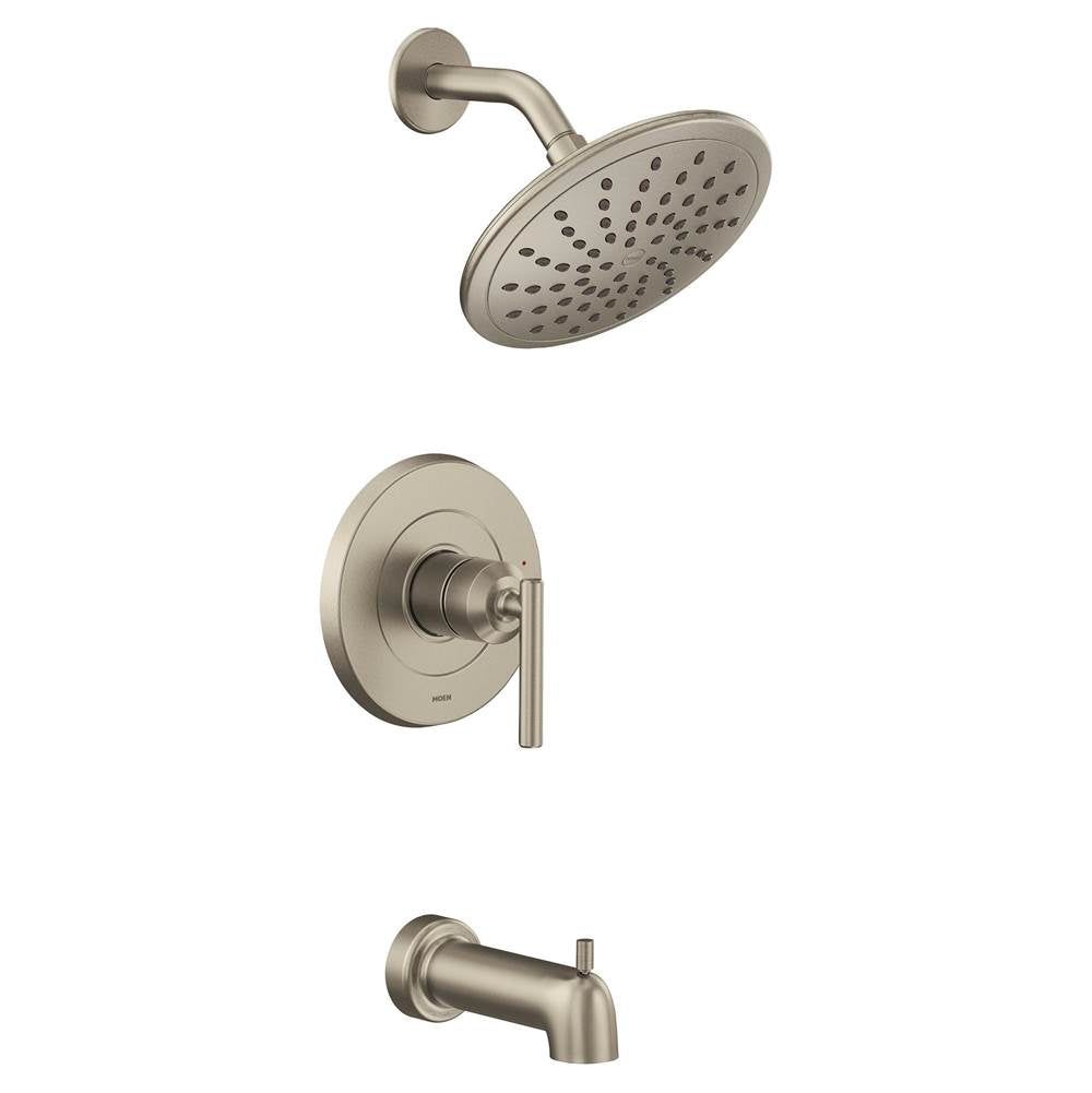 Moen - Gibson M-CORE 2-Series Eco Performance 1-Handle Tub and Shower Trim Kit in Brushed Nickel (Valve Sold Separately) - Brushed Nickel