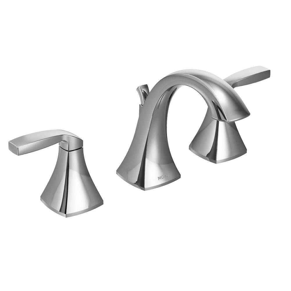 Moen - Voss Two-Handle 8 in. Widespread Bathroom Faucet Trim Kit, Valve Required, Chrome - Chrome