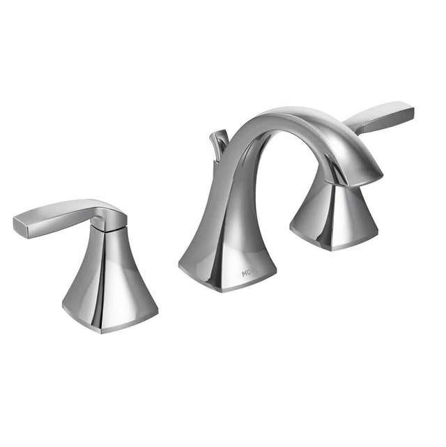 Moen - Voss Two-Handle 8 in. Widespread Bathroom Faucet Trim Kit, Valve Required, Chrome - Chrome