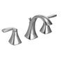 Moen - Voss Two-Handle 8 in. Widespread Bathroom Faucet Trim Kit, Valve Required, Chrome - Chrome
