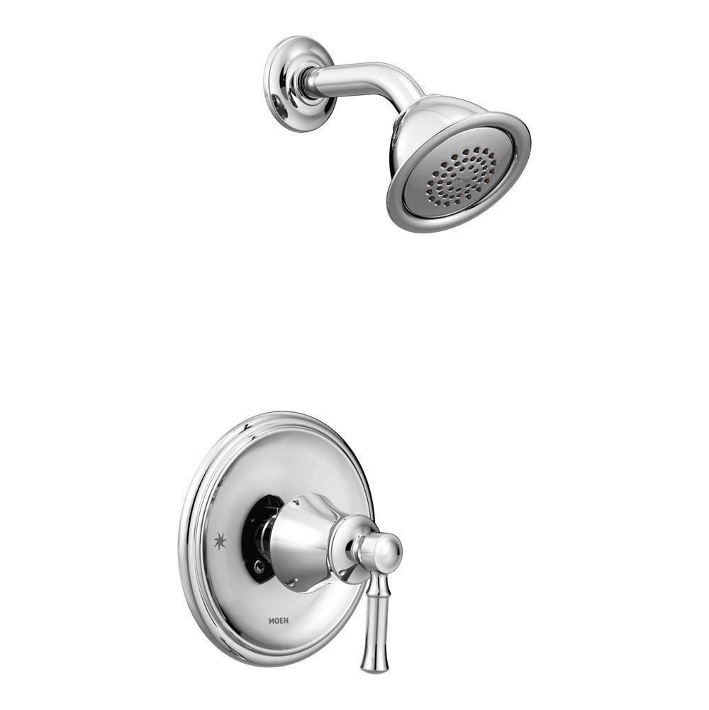 Moen - Dartmoor Posi-Temp Single-Handle Wall-Mount Shower Only Faucet Trim Kit in Chrome (Valve Sold Separately) - Chrome