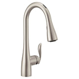 Moen - Arbor Smart Faucet Touchless Pull Down Sprayer Kitchen Faucet with Voice Control and Power Boost, Spot Resist Stainless - Spot Resist Stainless