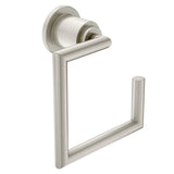 Moen - Arris Modern Hand Towel Ring, Brushed Nickel - Brushed Nickel