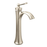 Moen - Wynford One-Handle High Arc Vessel Bathroom Faucet, Brushed Nickel - Brushed Nickel