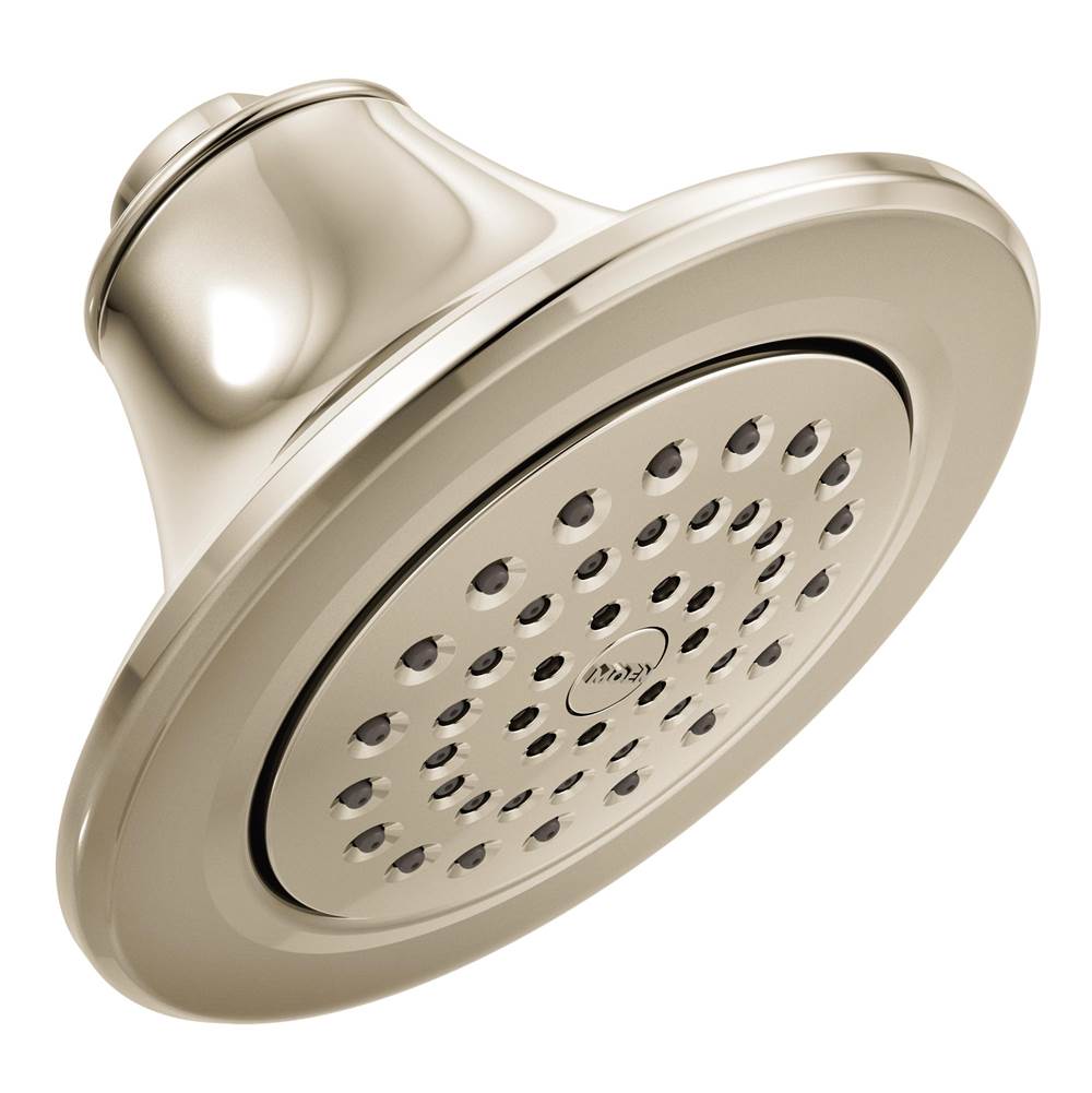 Moen - Icon 5-7/8'' One-Function Showerhead with 2.5 GPM Flow Rate, Polished Nickel - Polished Nickel