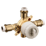 Moen - M-CORE 3-Series 4 Port Tub and Shower Pre-Fabricated Mixing Valve with CPVC Connections and Stops - Unfinished