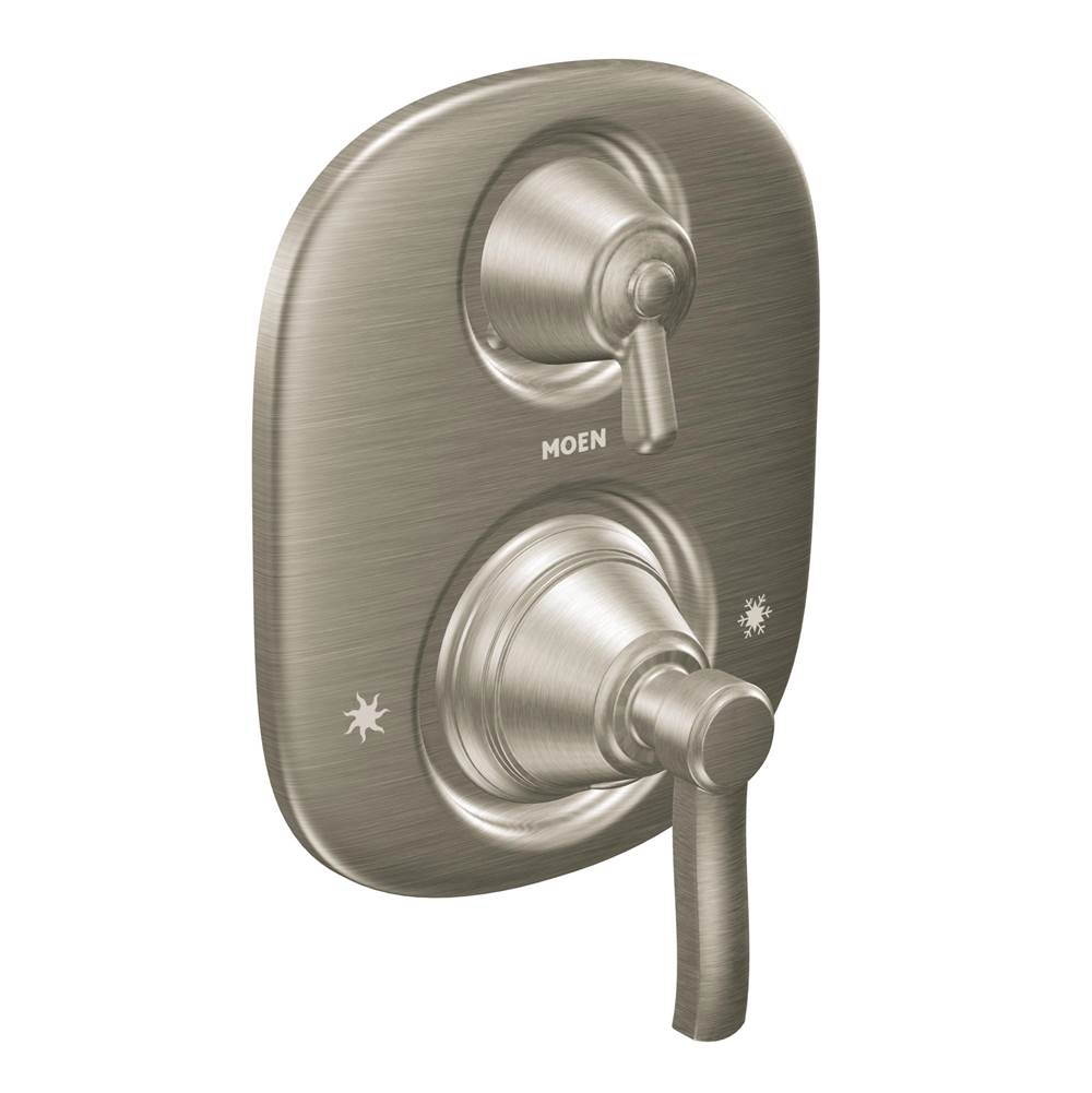 Moen - Rothbury Moentrol Shower Valve with 3-Function Integrated Diverter Valve Trim, Valve Required, Brushed Nickel - Brushed Nickel