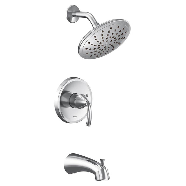 Moen - Glyde M-CORE 2-Series Eco Performance 1-Handle Tub and Shower Trim Kit in Chrome (Valve Sold Separately) - Chrome