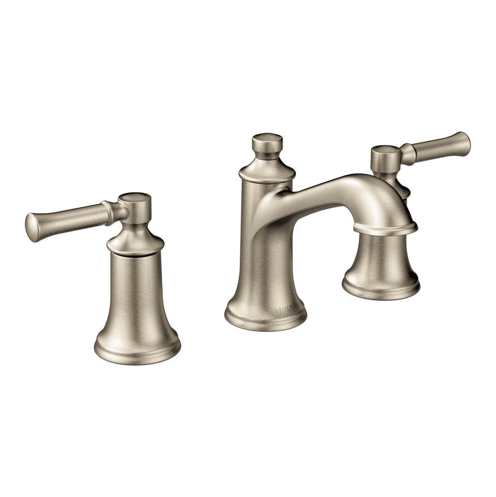 Moen - Dartmoor 8 in. Widespread 2-Handle Bathroom Faucet in Brushed Nickel (Valve Sold Separately) - Brushed Nickel
