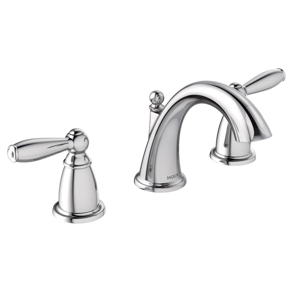 Moen - Brantford 8 in. Widespread 2-Handle High-Arc Bathroom Faucet Trim Kit in Chrome (Valve Sold Separately) - Chrome