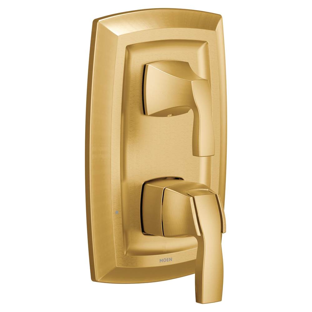 Moen - Voss M-CORE 3-Series 2-Handle Shower Trim with Integrated Transfer Valve in Brushed Gold (Valve Sold Separately) - Brushed Gold