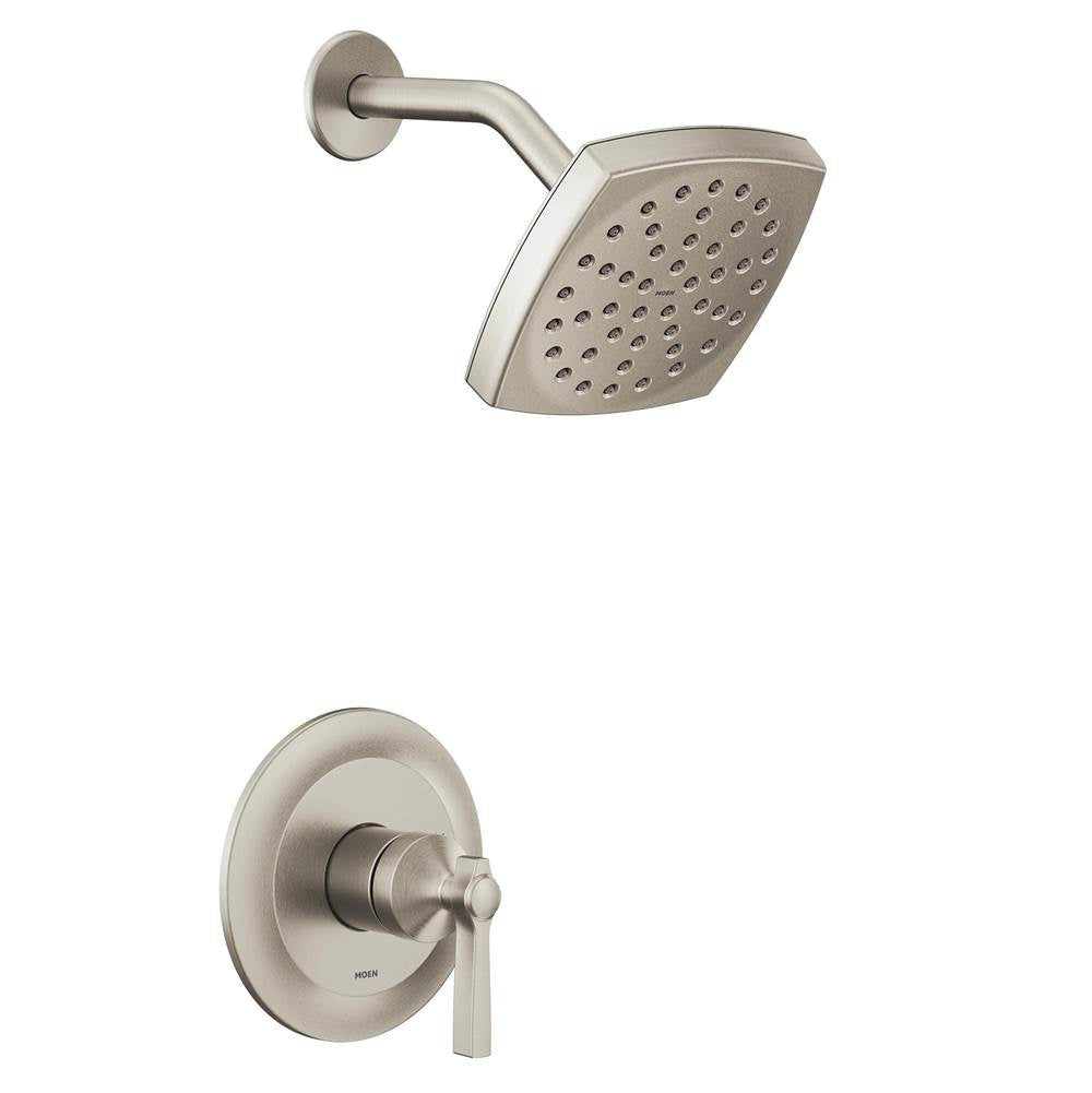Moen - Flara M-CORE 2-Series Eco Performance 1-Handle Shower Trim Kit in Brushed Nickel (Valve Sold Separately) - Brushed Nickel