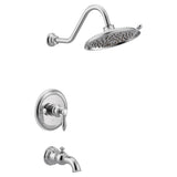 Moen - Weymouth M-CORE 3-Series 1-Handle Eco-Performance Tub and Shower Trim Kit in Chrome (Valve Sold Separately) - Chrome