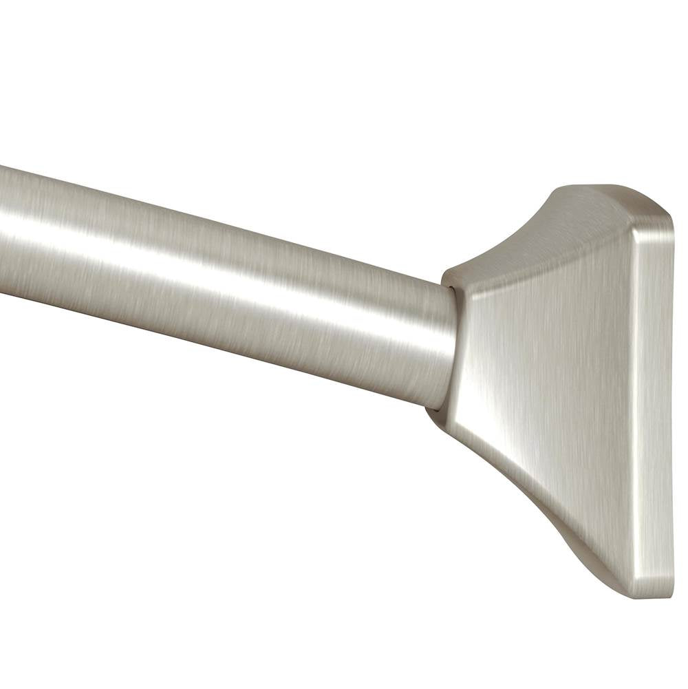 Moen - Brushed Nickel Adjustable Curved Shower Rod - Brushed Nickel