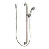 Moen - Classic brushed nickel slide bar/grab bar shower