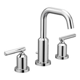 Moen - Gibson Two-Handle 8-Inch Widespread High Arc Modern Bathroom Sink Faucet, Valve Required, Chrome - Chrome