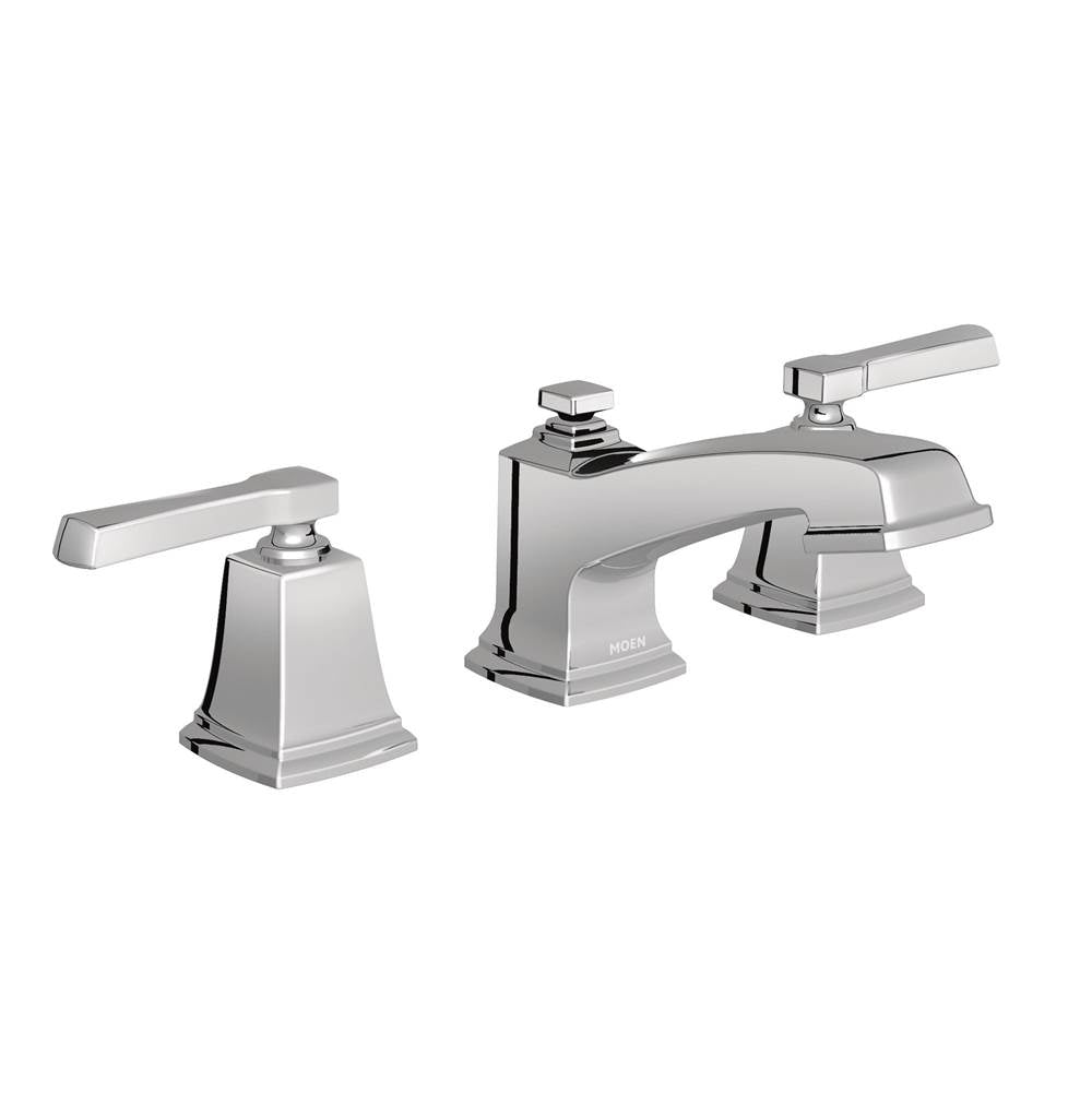 Moen - Boardwalk Two-Handle Widespread Bathroom Faucet Trim Kit, Valve Required, Chrome - Chrome