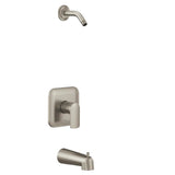 Moen - Rizon M-CORE 2-Series 1-Handle Tub and Shower Trim Kit in Brushed Nickel (Valve Sold Separately) - Brushed Nickel