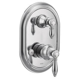 Moen - Weymouth M-CORE 3-Series 2-Handle Shower Trim with Integrated Transfer Valve in Chrome (Valve Sold Separately) - Chrome